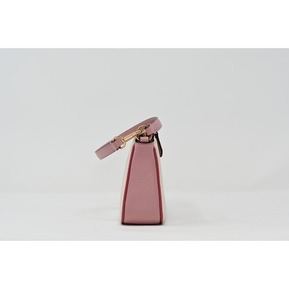 COACH NOLITA 19 Wristlet Chalk Pebbled Leather Stripe Heart Motif CA797 NWT $218 - Picture 3 of 12